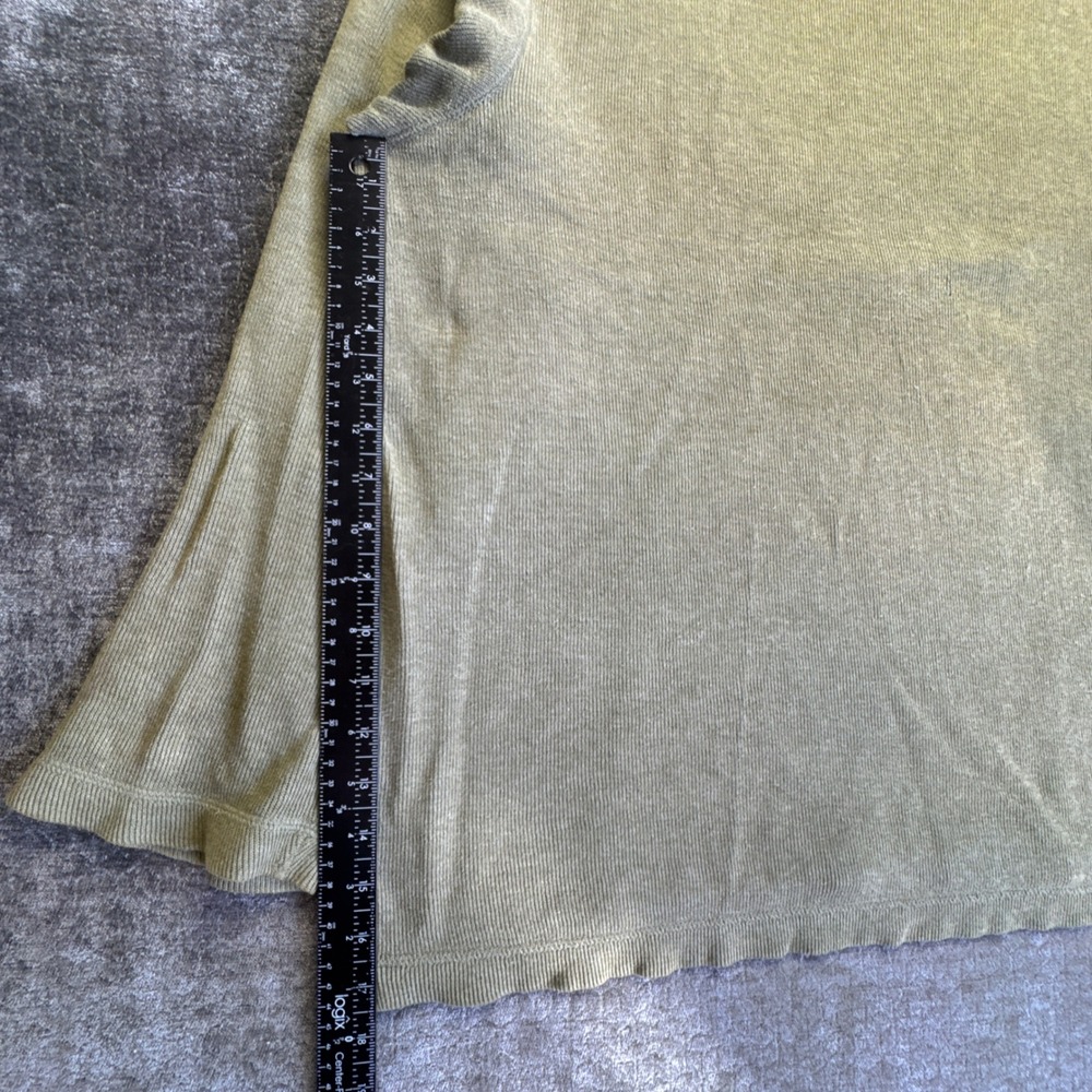 Banana Republic Sweater Men XL Olive Green Ribbed Knit Cotton Pullover Crew Neck - Picture 7 of 16